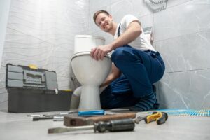 plumber-fixing-a-clogged-toilet